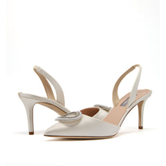 SJP by Sarah Jessica Parker Middle East Exclusive Merrily 70mm Ivory Satin Slingback