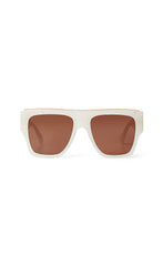 Temperley London The Joan Squared Sunglasses Ivory Milky