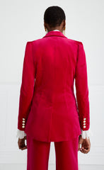 Temperley London Clove Velvet Jacket Hot Pink
