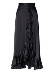 Temperley London Skyler Ruffle Skirt Black 23SSKR54361