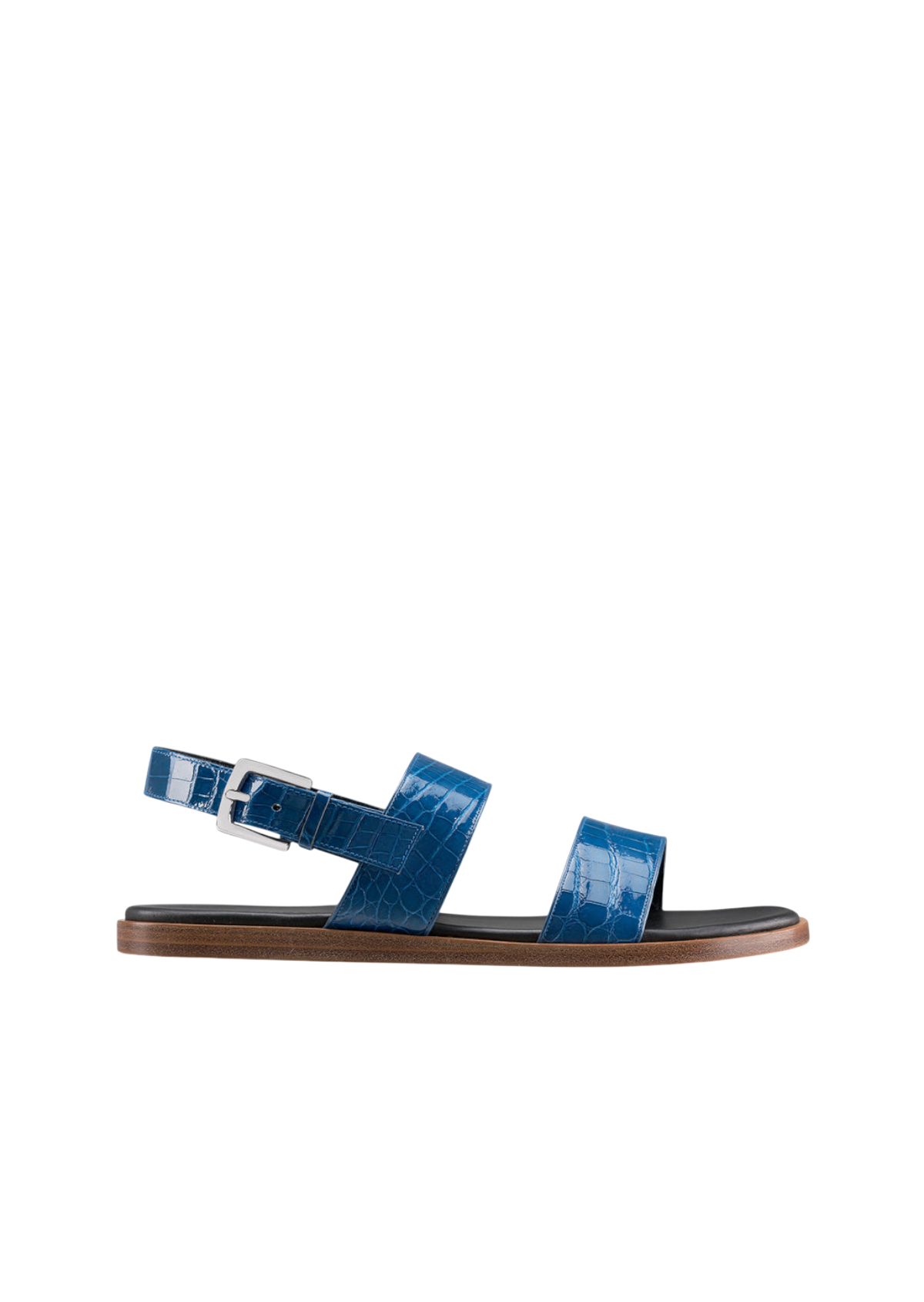 Double?Strap Crocodile Sandals