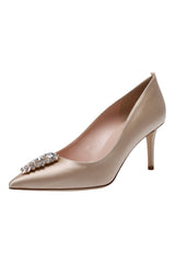 SJP by Sarah Jessica Parker Tempest 70mm Champagne Satin Pumps