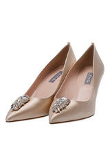 SJP by Sarah Jessica Parker Tempest 70mm Champagne Satin Pumps