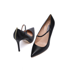 SJP by Sarah Jessica Parker Diana 100mm Black Leather Pumps