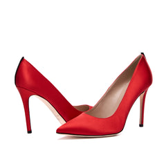 SJP by Sarah Jessica Parker Fawn 100mm Red Satin Pumps