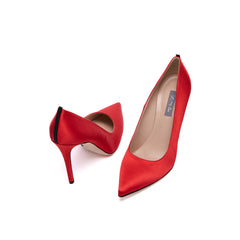 SJP by Sarah Jessica Parker Fawn 100mm Red Satin Pumps