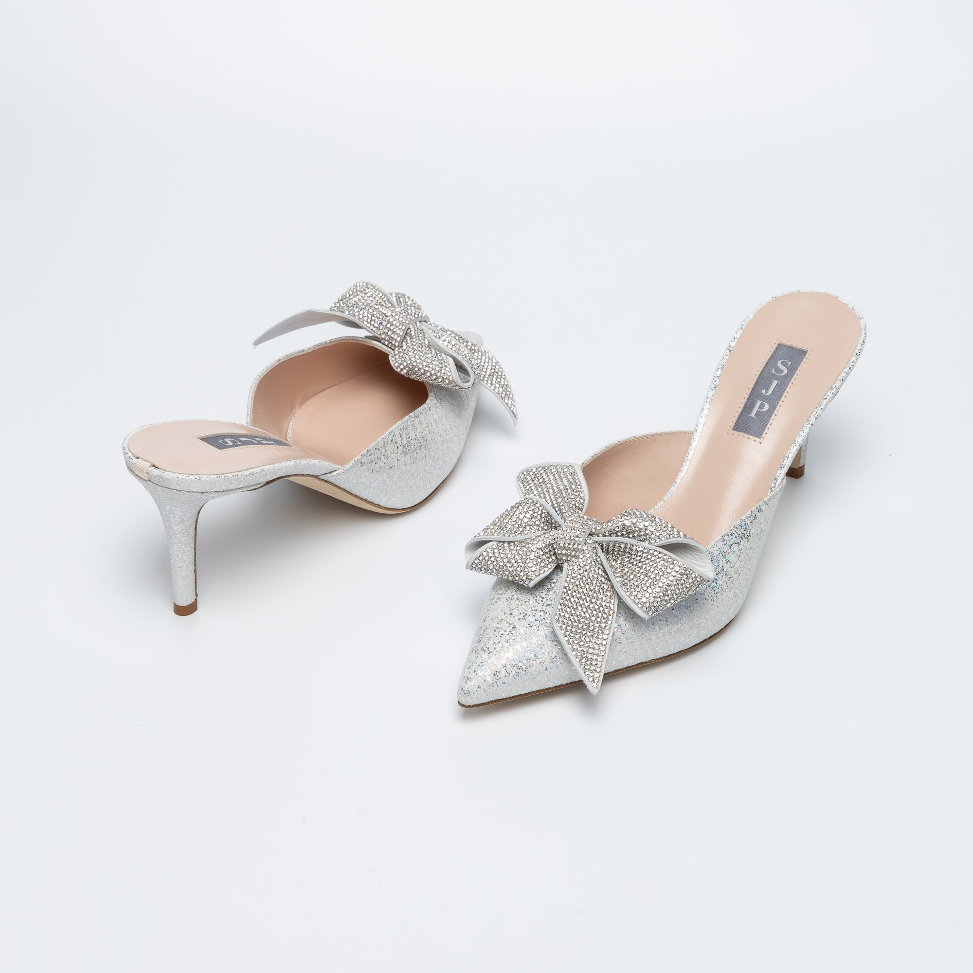 SJP by Sarah Jessica Parker Paley Frosty Suede Mules 70mm