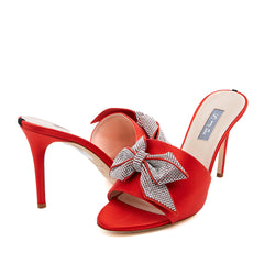 SJP by Sarah Jessica Parker Amna 90mm Red Satin Sandals