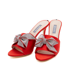 SJP by Sarah Jessica Parker Amna 90mm Red Satin Sandals