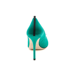 SJP by Sarah Jessica Parker Fatma 100mm Emerald Green Satin Pumps