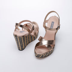 SJP by Sarah Jessica Parker Wren 90mm Leather Bronze Wedge Sandals