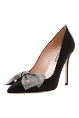 SJP by Sarah Jessica Parker Samara 100mm Black Satin Pumps