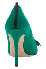 SJP by Sarah Jessica Parker Samara 100mm Emerald Green Satin Pumps