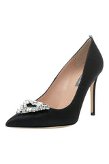 SJP by Sarah Jessica Parker Ola 100mm Black Satin Pumps