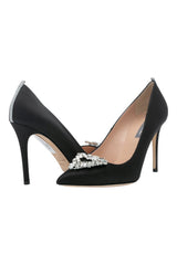 SJP by Sarah Jessica Parker Ola 100mm Black Satin Pumps