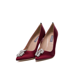 SJP by Sarah Jessica Parker Lunden 100mm Burgundy Satin Pumps