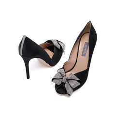 SJP by Sarah Jessica Parker Middle East Exclusive Epiphany 100mm Black Satin Pumps