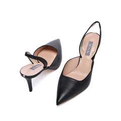 SJP by Sarah Jessica Parker Middle East Exclusive Maverick 70mm Black Leather Slingback