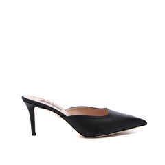 SJP by Sarah Jessica Parker Novel 70mm Black Leather Mules