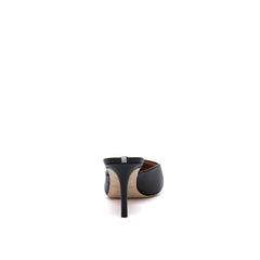 SJP by Sarah Jessica Parker Novel 70mm Black Leather Mules