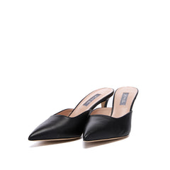 SJP by Sarah Jessica Parker Novel 70mm Black Leather Mules