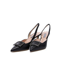 SJP by Sarah Jessica Parker Middle East Exclusive Noblesli 70mm Black Leather Slingback