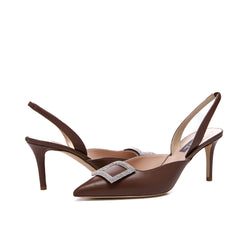 SJP by Sarah Jessica Parker Middle East Exclusive Noblesli 70mm Tan Leather Slingback