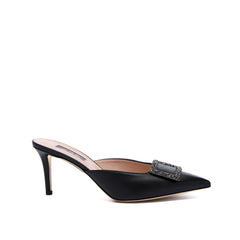 SJP by Sarah Jessica Parker Middle East Exclusive Noble 70mm Black Leather Mules