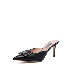 SJP by Sarah Jessica Parker Middle East Exclusive Noble 70mm Black Leather Mules