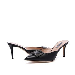 SJP by Sarah Jessica Parker Middle East Exclusive Noble 70mm Black Leather Mules