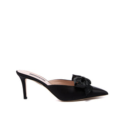 SJP by Sarah Jessica Parker Middle East Exclusive Regal 70mm Black Satin Mules