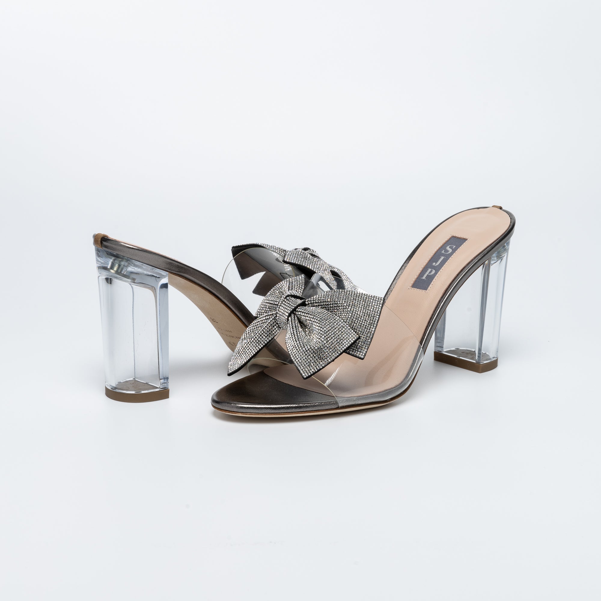 SJP by Sarah Jessica Parker Calice Window Charcoal Gum Sandals 90mm