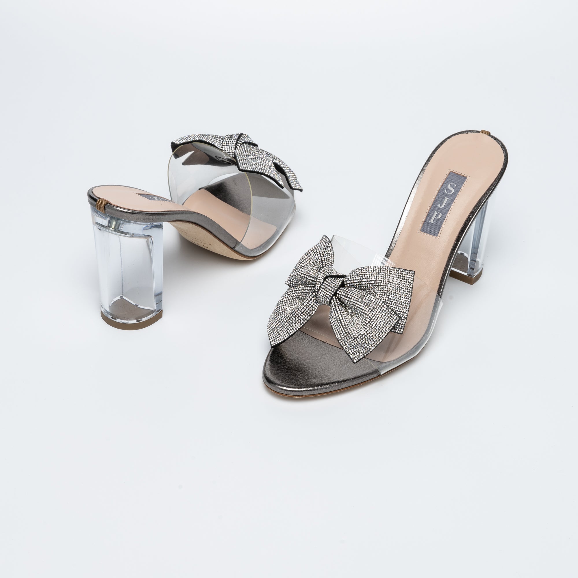 SJP by Sarah Jessica Parker Calice Window Charcoal Gum Sandals 90mm