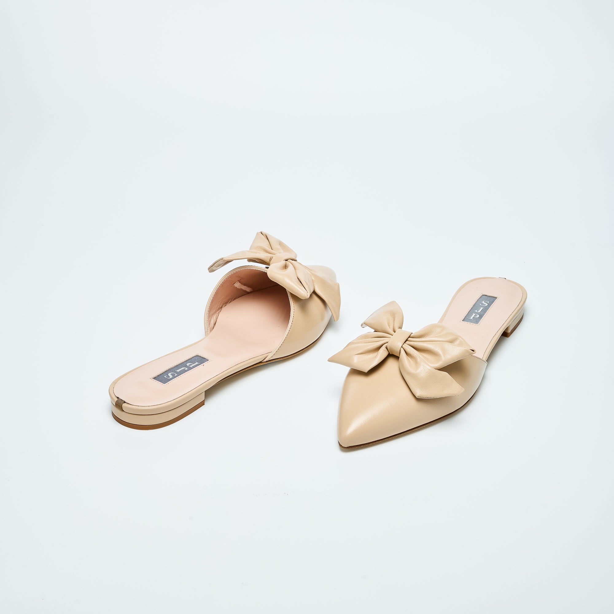 SJP by Sarah Jessica Parker Mento Nude Leather Mules 10mm