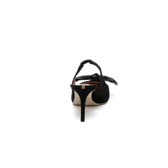 SJP by Sarah Jessica Parker Perenne Black Satin Slingback 70mm