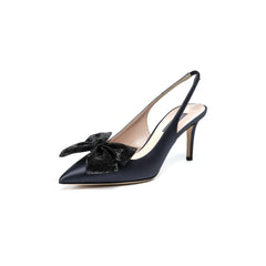 SJP by Sarah Jessica Parker Perenne Dark Grey Satin Slingback 70mm