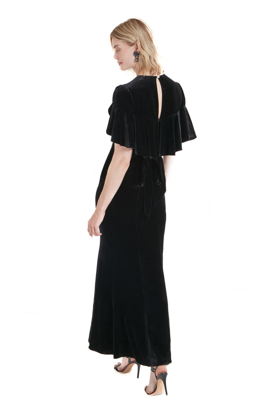 Temperley London Ashcombe Black Maxi Dress