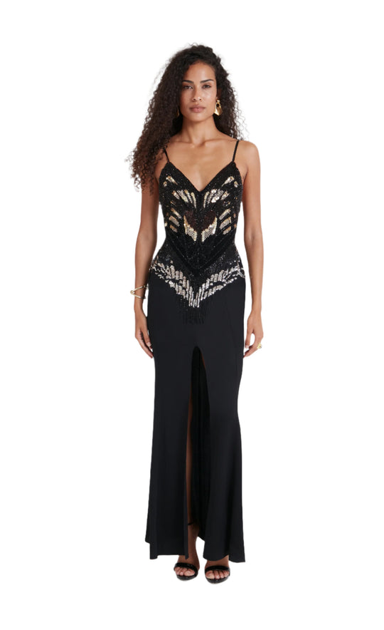 Temperley London Atlas Strappy Dress Black