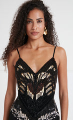 Temperley London Atlas Strappy Dress Black