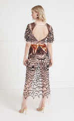 Temperley London Atlas Dress Tuscan Peach