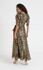 Temperley London Kyra Wrap Black Midi Dress