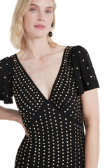 Temperley London Comet Crystal Black Coacktail Dress