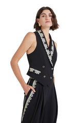 Temperley London Lottie Black Waistcoat