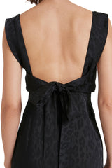 Temperley London Willow Strappy Black Midi Dress