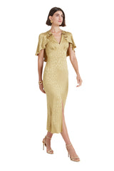 Temperley London Willow Flax Gold Coacktail Dress