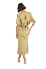 Temperley London Willow Flax Gold Coacktail Dress