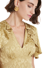 Temperley London Willow Flax Gold Coacktail Dress