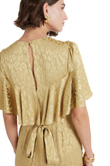 Temperley London Willow Flax Gold Coacktail Dress