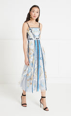 Temperley London Alessia Strappy Midi Dress - Halogen Blue