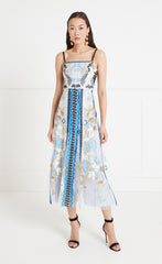 Temperley London Alessia Strappy Midi Dress - Halogen Blue